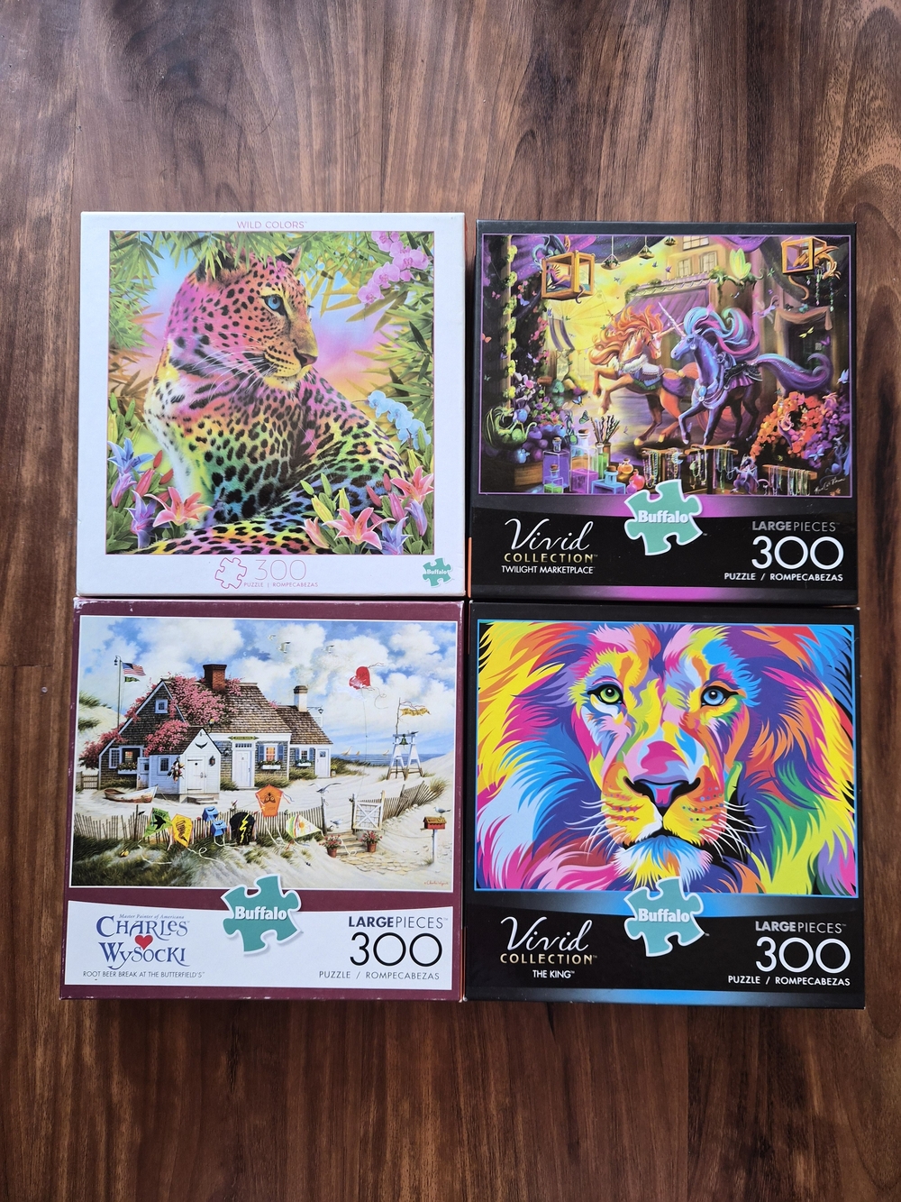 Bundle Of 4- 300 Piece Buffalo Games Puzzles